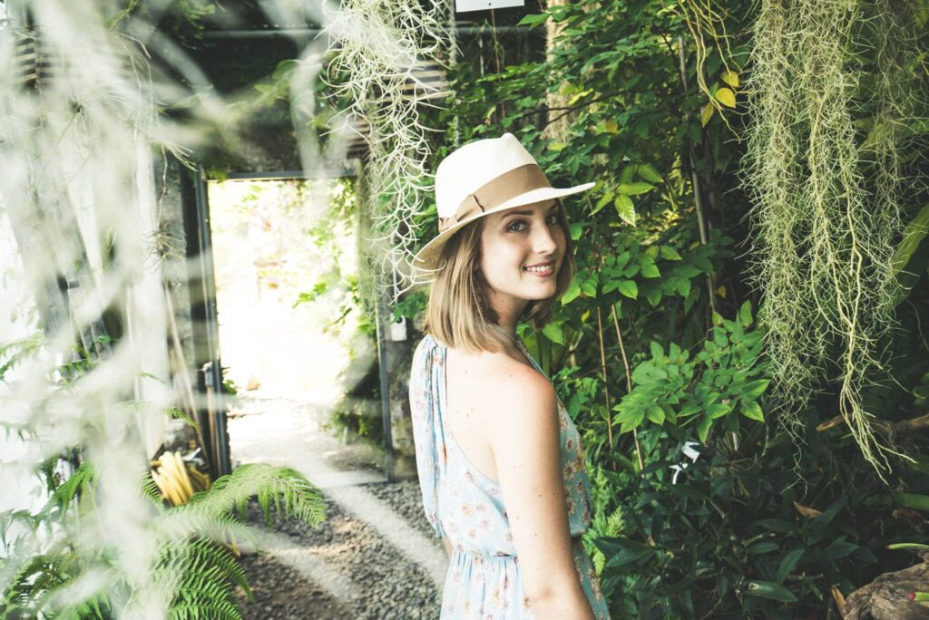 surrounded by green plants on brissago islands on lake maggiore