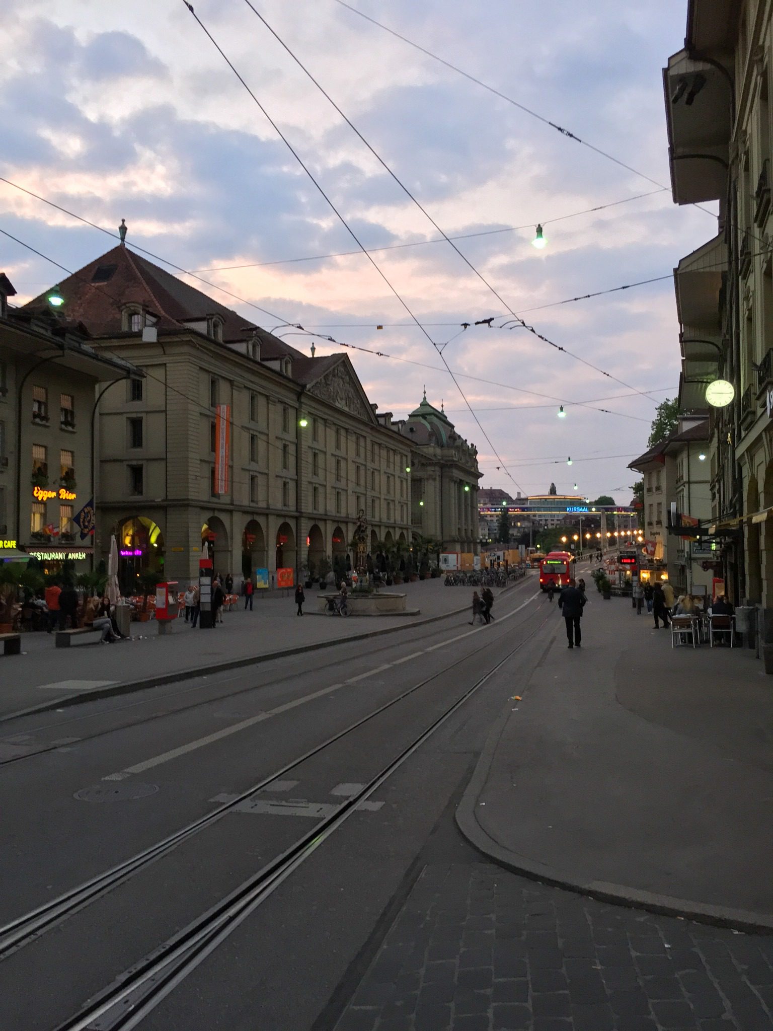 street in bern's old city switzerland