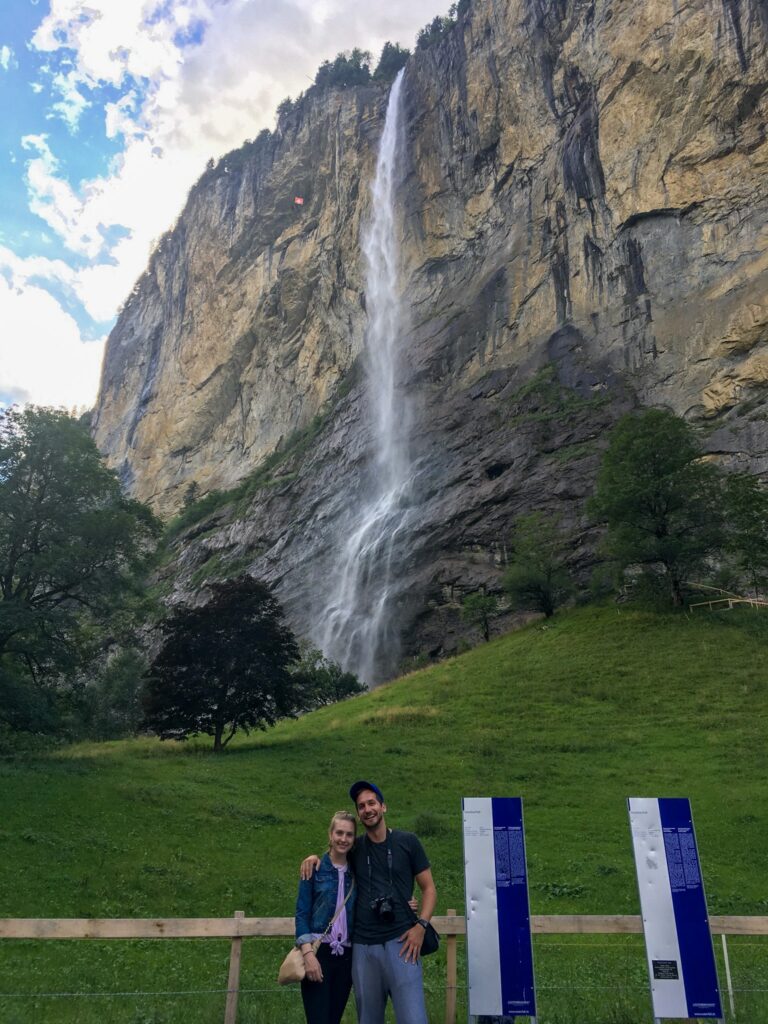 stuabbach falls in lauterbrunnen switzerland