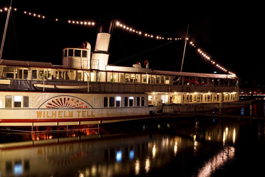 restaurant on a boat in lucerne switzerland