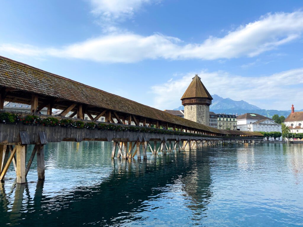 chapel bridge in lucerne switzerland