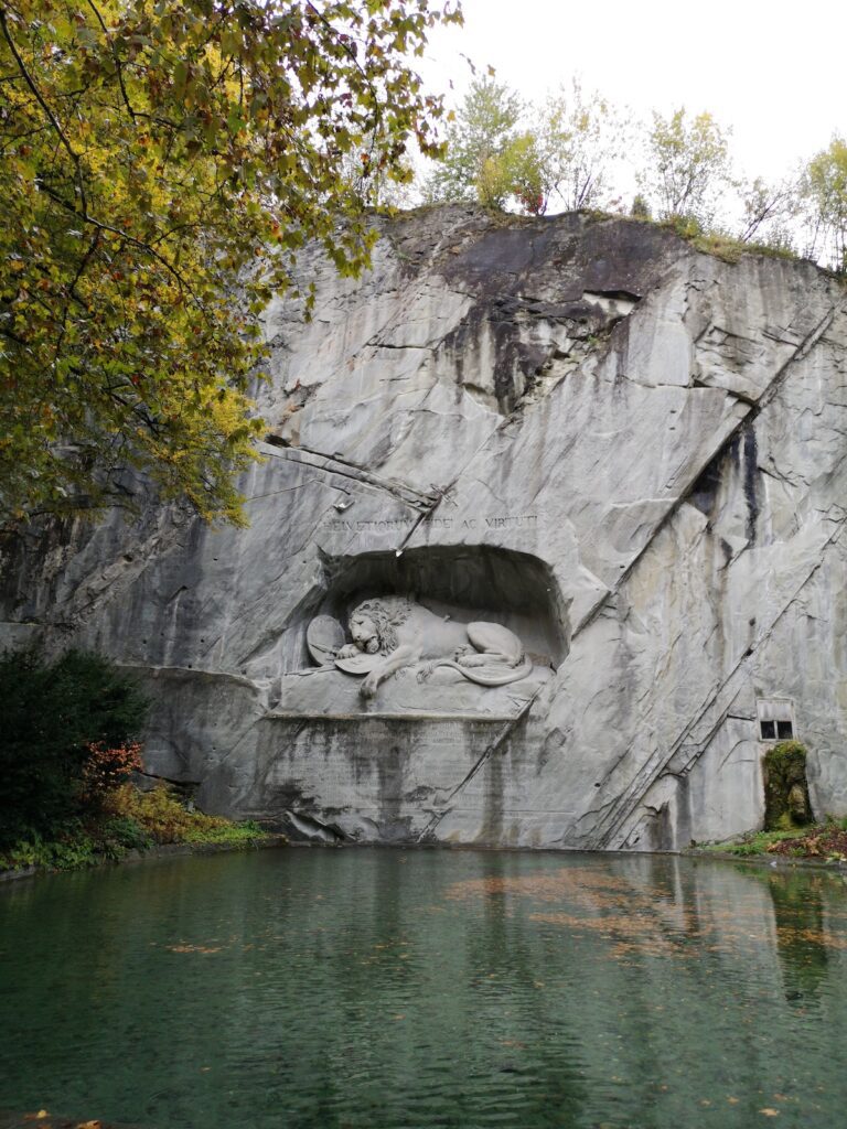 lion monument statue in lucerne switzerland