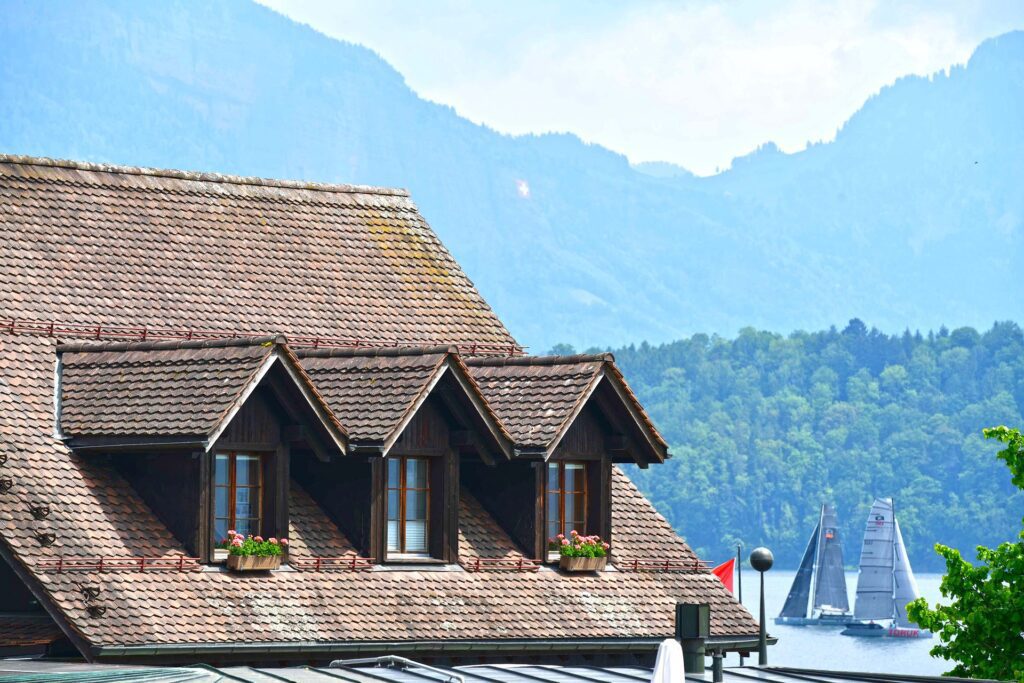 roof of building in meggen switzerland