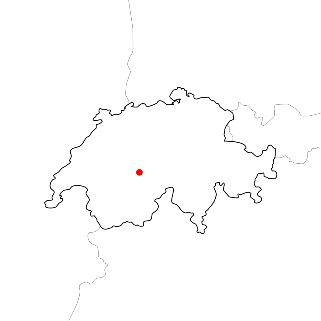 map showing where Interlaken is in Switzerland