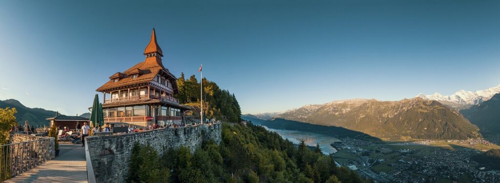 the top of Harder Kulm in Switzerland